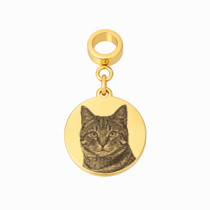CHARMS DO BRANSOLETKI MODUŁOWEJ "MY STORY" KÓŁKO Z GRAWEREM UKOCHANEGO ZWIERZAKA W TECHNICE MONEY PRINT