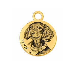 CHARMS UNIWERSALNY ZŁOTE KÓŁKO GRAWER ZDJĘCIA DO BRANSOLETEK I NASZYJNIKÓW ŚREDNICA 1,2 CM