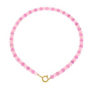 NASZYJNIK KAMIENIE NATURALNE I KOLOROWE KORALIKI LETNI PASTELOWY CHOKER BAZA DO ZAWIESZEK