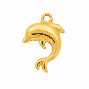 ZAWIESZKA DO BRANSOLETKI NASZYJNIKA DELFIN GOLD – POZŁACANA ZAWIESZKA ZE STALI CHIRURGICZNEJ
