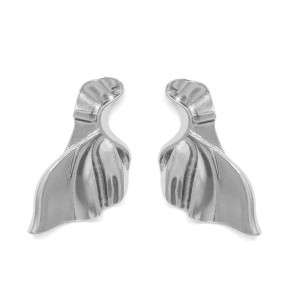 KOLCZYKI SREBRNE BLASZKI CELEBRYTKI WYGIĘTE