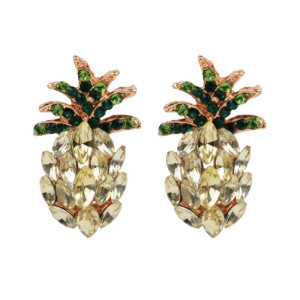KOLCZYKI KRYSZTAŁKI ANANAS DUŻY