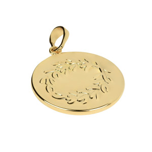 NASZYJNIK STAL ZŁOTY ZAWIESZKA BLASZKA MISSMAD