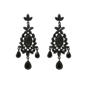 KOLCZYKI CZARNE OZDOBNE