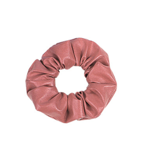 GUMKA DO WŁOSÓW SKÓRZANA BRUDNY RÓŻ SCRUNCHIES