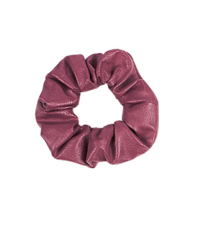 GUMKA DO WŁOSÓW SKÓRZANA BORDOWA SCRUNCHIES