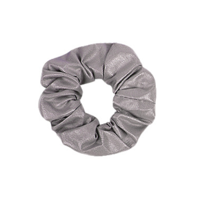 GUMKA DO WŁOSÓW SKÓRZANA SZARA JASNA SCRUNCHIES