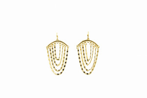 KOLCZYKI WISZĄCE ZŁOTE ŁAŃCUSZKI