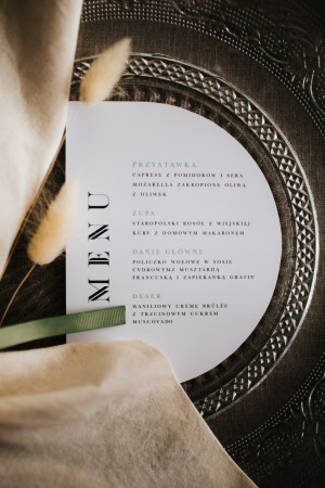 Menu Arches w kształcie półkola