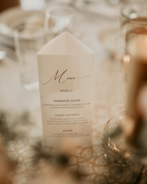 Menu stojące trójkątne