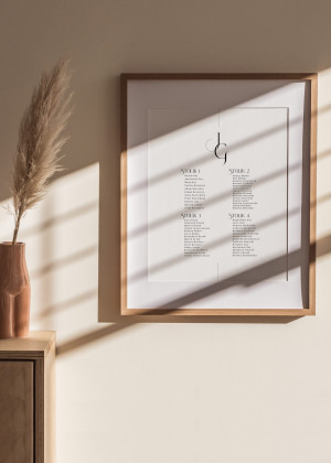 Minimalistyczny plan stołów "Naomi"