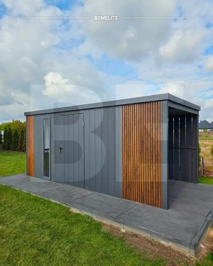 Domek narzędziowy z drewutnią ELITE 496