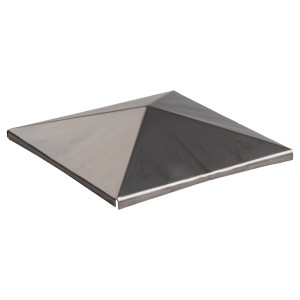 Daszek stalowy kopertowy na słupek 150 x 150 x 0,8 mm