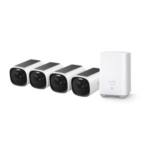 Zestaw 4 kamer eufyCam E40 + stacja HomeBase S280 - 2K, MaxColor Vision, Apple HomeKit, Amazon Alexa, Google Home