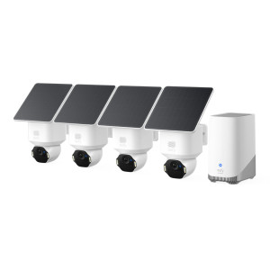Zestaw 4 kamer eufy SoloCam E42 + HomeBase S380 - 4K Ultra HD, 8x zoom, widok 360°, Apple Home, Google Home, Amazon Alexa