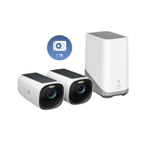 Zestaw 2x kamera do monitoringu eufyCam S330 (eufyCam 3) + stacja HomeBase S380 + dysk twardy 1 TB