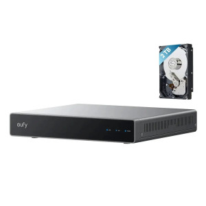 Rejestrator eufy NVR S4 z dyskiem 2 TB do inteligentnych kamer Eufy - lokalny agent AI, w zestawie dysk twardy 2TB, Amazon Alexa, Google Voice Assista