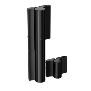 Hydrauliczny samozamykacz i zawias Mammoth180-2 Locinox - kąt 180°, Quick-Fix, do furtek o wadze do 150 kg i szerokości do 1500 mm, czarny