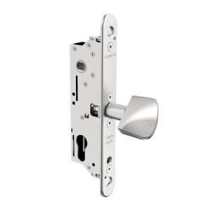Zamek wpuszczany Sixtylock-LS Locinox do bram przesuwnych - z backsetem 40 mm, rozstaw 92 mm, zaczep nawierzchniowy