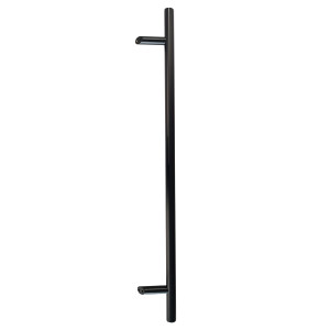 Pochwyt do drzwi jednostronny, okrągły, mocowanie 45° - 32x1200 mm (AISI 304, uniwersalny, czarny)