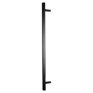 Pochwyt do drzwi jednostronny, prostokątny, mocowanie 45° - 20x40x1200 mm (AISI 304, uniwersalny, czarny)