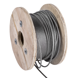 Linka stalowa fi5 mm, splot 7x19, stal nierdzewna aisi316 (szpula 50m)