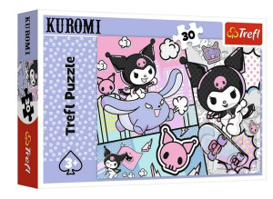 Puzzle 30 elementów. Zabawy z Kuromi