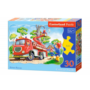 Puzzle 30 elementów. Straż pożarna