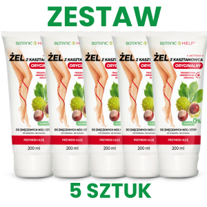Żel z Kasztanowca do Nóg 200ml ZESTAW 5x