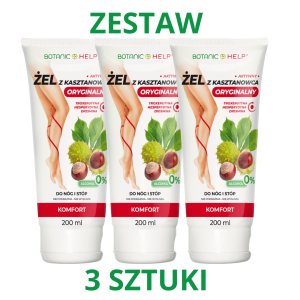 Żel z Kasztanowca do Nóg 200ml ZESTAW 3x
