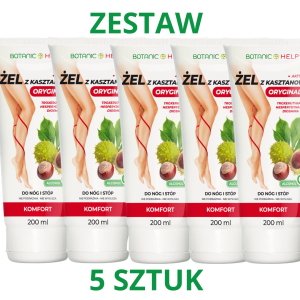 Żel z Kasztanowca do Nóg 200ml ZESTAW 5x