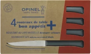Couteau OPINEL de table x4 Anthracite