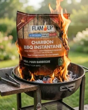 Charbon FLAMUP de charbon de bois instan