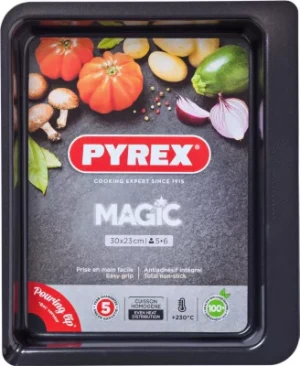 Plat PYREX rect métal 30x23 cm Magic