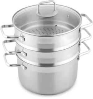 Cuiseur vapeur ESSENTIELB 24cm inox avec