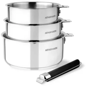 Set ARTHUR MARTIN 3 casseroles poignee a