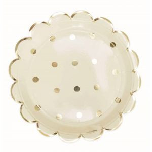 Assiette SCRAPCOOKING x8 gold 23cm