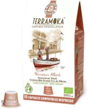 Capsules TERRA MOKA x15 ALBERT compostab