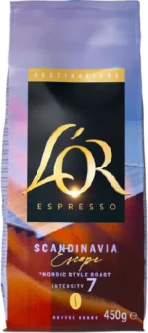 Café grains L'OR SCANDINAVIE 450G