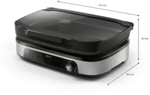 Plancha PHILIPS avec couvercle verre HD6