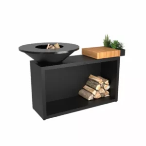 Brasero OFYR Island Black 85 Teak Wood O