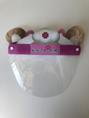 Fabric mask Face Protection for Kids Ninja blue