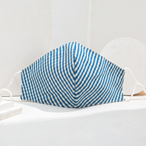 Masque en tissu Masque en tissu (carreaux) bleu