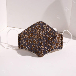 Maschere con stampa leopardata (maschera motivo ghepardo) blu / pink