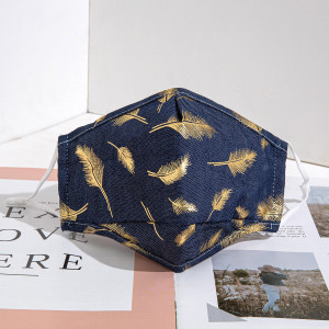 Mascherina denim | motivo decorativo stelle