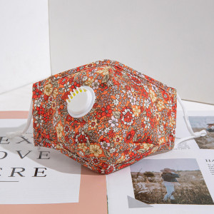 Masque en tissu Masque en tissu avec vanne à air orange