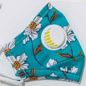 Masque en tissu Masque pour enfant en tissu avec vanne à air 2-turquoise