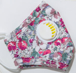 Masque en tissu Masque pour enfant en tissu avec vanne à air - rose