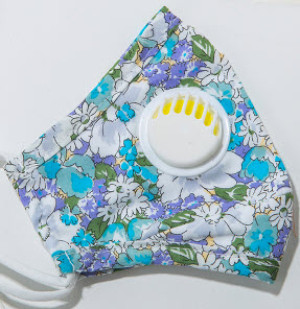Masque en tissu Masque pour enfant en tissu avec vanne à air - turquoise