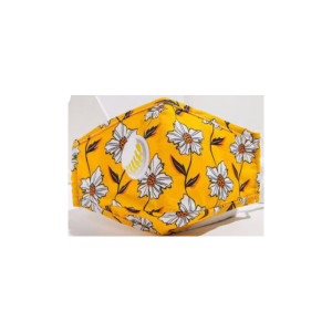 Masque en tissu Masque en tissu avec vanne d’air Jaune
